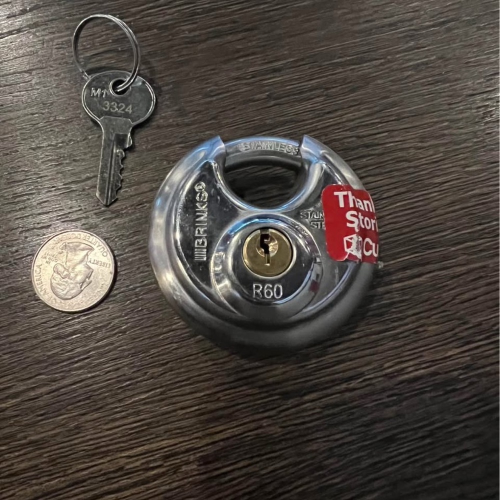 Brinks R60 Stainless Steel Padlock with Key
